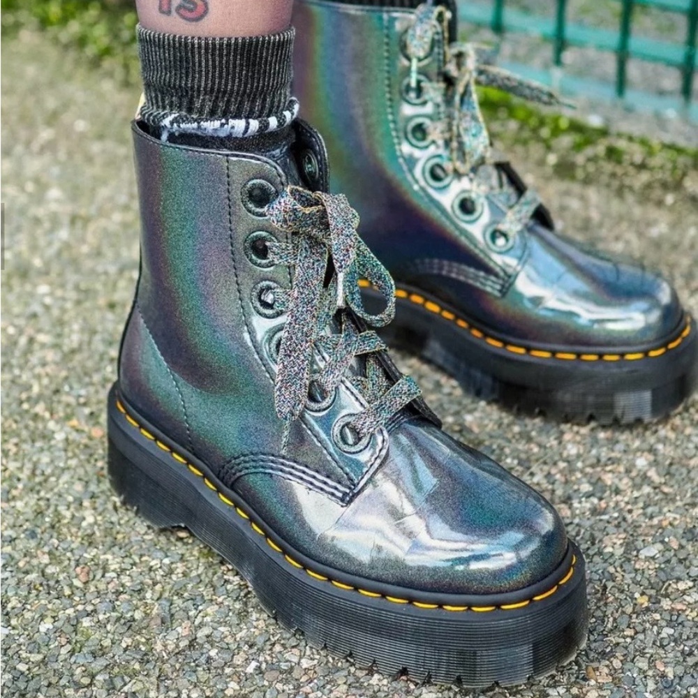 Dr. Martens Iridescent Molly Vegan Leather Boots